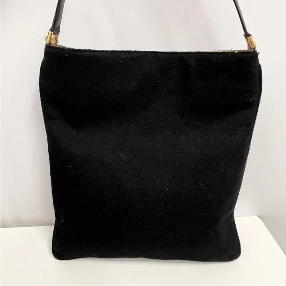 ❤️SOLD❤️ Kate Spade Wool Bag Black Animal Print Pony Hair Trim Made in Italy - Picture 11 of 11